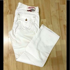 White Rustic True Religion jeans